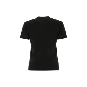 Camisola de algodão com logótipo SS21, preta, 612964TJVD91034