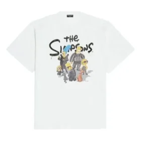 Camisola de algodão oversized Balenciaga x THE SIMPSONS «Branca» 676589TLVG70901
