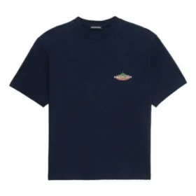 Camisola de aloar com gola redonda em algodão da Bonjour Balenciaga «Navy» 594579THV608065