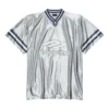 Camisola de futebol 3B com decote em V, brilhante e oversized «Cinza Branco» 857113TTVQ71461