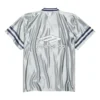 Camisola de futebol 3B com decote em V, brilhante e oversized «Cinza Branco» 857113TTVQ71461
