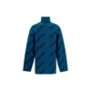 Camisola de gola alta com logótipo por toda a peça «Petrol Blue» 657402T15672470