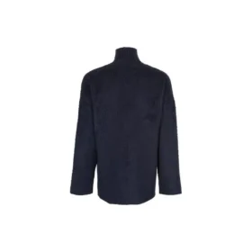 Camisola de gola alta em algodão escovado com logótipo rabiscado «Navy» 625935T31828065