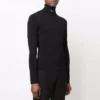 Camisola de gola alta justa «Preto» 682003T51751000