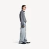 Camisola de gola alta para homem em cinzento mesclado