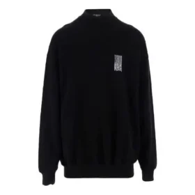 Camisola de gola redonda com código de barras «Preto» 652981TKVE61070