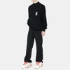 Camisola de gola redonda com código de barras «Preto» 652981TKVE61070