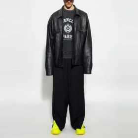 Camisola de gola redonda com estampado do logótipo da faculdade «Est. 1917» em «Preto Deslavado» 697869TMV991000