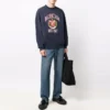 Camisola de gola redonda com estampado do logótipo da faculdade «Navy» 676629TLV908067