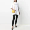 Camisola de gola redonda com estampado SS21 Branca 641655TIV549040