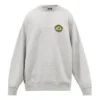 Camisola de gola redonda com logótipo B Crest desportivo «Cinza» 671125TLV601300