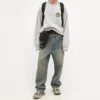 Camisola de gola redonda com logótipo B Crest desportivo «Cinza» 671125TLV601300