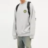Camisola de gola redonda com logótipo B Crest desportivo «Cinza» 671125TLV601300
