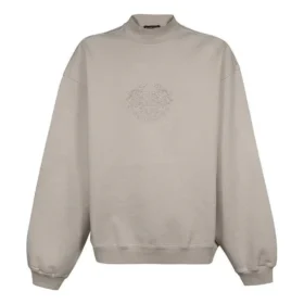 Camisola de gola redonda com logótipo bordado «Beige» 656999-TKV74-2966