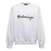 Camisola de gola redonda com logótipo em script «Branco» 697869TMVB59040