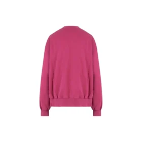 Camisola de gola redonda com logótipo em script «Dark Fuchsia» 697869TMVB50507