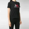 Camisola de gola redonda com logótipo impresso, preta 612964TIVD51000
