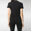 Camisola de gola redonda com logótipo impresso, preta 612964TIVD51000