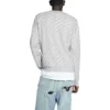 Camisola de gola redonda com logótipo por toda a peça «Cinza Claro Branco» 702952T32331461