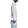 Camisola de gola redonda com logótipo por toda a peça «Cinza Claro Branco» 702952T32331461