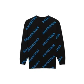 Camisola de gola redonda com logótipo por toda a peça «Preto Azul» 625970T31781165 Camisola de gola redonda com logótipo por toda a peça «Preto Azul» 625970T31781165