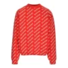 Camisola de gola redonda com logótipo por toda a peça «Red White» 702952T32336090