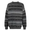 Camisola de gola redonda Fair Isle «Cinza» 675280T16121240