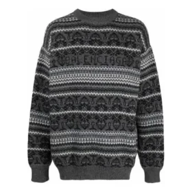 Camisola de gola redonda Fair Isle «Cinza» 675280T16121240 Camisola de gola redonda Fair Isle «Cinza» 675280T16121240