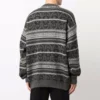Camisola de gola redonda Fair Isle «Cinza» 675280T16121240