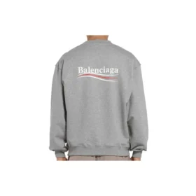 Camisola de gola redonda para homem Balenciaga com padrão alfabético Micro Mark, cinzenta 556147TBV141300
