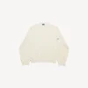 Camisola de gola redonda para homem em creme