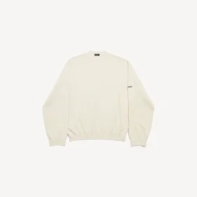 Camisola de gola redonda para homem em creme Camisola de gola redonda para homem em creme
