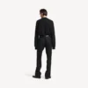 Camisola de gola redonda para homem em preto
