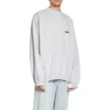 Camisola de gola redonda Strike 1917 Oversized «Cinza Claro» 699212TMVH21023