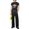 Camisola de jersey com gráfico desgastado, corte pequeno, «Washed Black» 612964TMVH31055