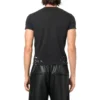 Camisola de jersey com gráfico desgastado, corte pequeno, «Washed Black» 612964TMVH31055