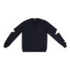 Camisola de malha com decote em V e efeito desgastado «Navy» 696091T16420414