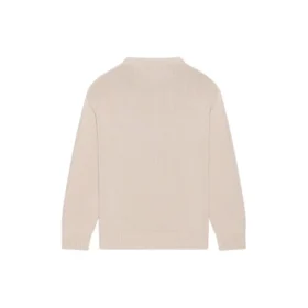 Camisola de malha com gola redonda e logótipo BB Laurel Crown «Beige» 664369T32119028