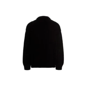 Camisola de malha com gola redonda e logótipo BB Laurel Crown «Preto» 664369T32111000