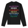 Camisola de malha com gola redonda «Preto Multicolorido» 646491T15952771