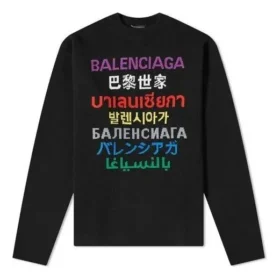 Camisola de malha com gola redonda «Preto Multicolorido» 646491T15952771