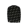 Camisola de malha com logótipo em letra cursiva por toda a peça «Preto» 646493T41121070