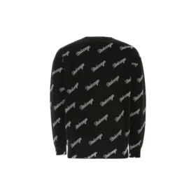 Camisola de malha com logótipo em letra cursiva por toda a peça «Preto» 646493T41121070 Camisola de malha com logótipo em letra cursiva por toda a peça «Preto» 646493T41121070