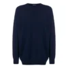 Camisola de malha de caxemira com gola redonda e logótipo nas costas «Navy» 583111T40924140