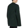 Camisola de malha de lã com gola redonda e logótipo por toda a peça «Dark Green» 657400T15673050