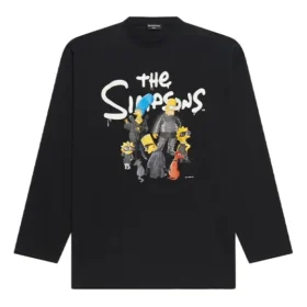 Camisola de manga comprida Balenciaga x THE SIMPSONS, corte largo «Black» 681046TLVG70100