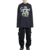 Camisola de manga comprida Balenciaga x THE SIMPSONS, corte largo «Black» 681046TLVG70100