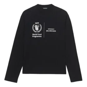 Camisola de manga comprida Balenciaga x WFP, corte médio «Preto» 612967THV841000