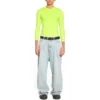 Camisola de manga comprida com gola redonda «Amarelo Fluo» 704103TMVB77204