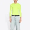 Camisola de manga comprida com gola redonda «Amarelo Fluo» 704103TMVB77204